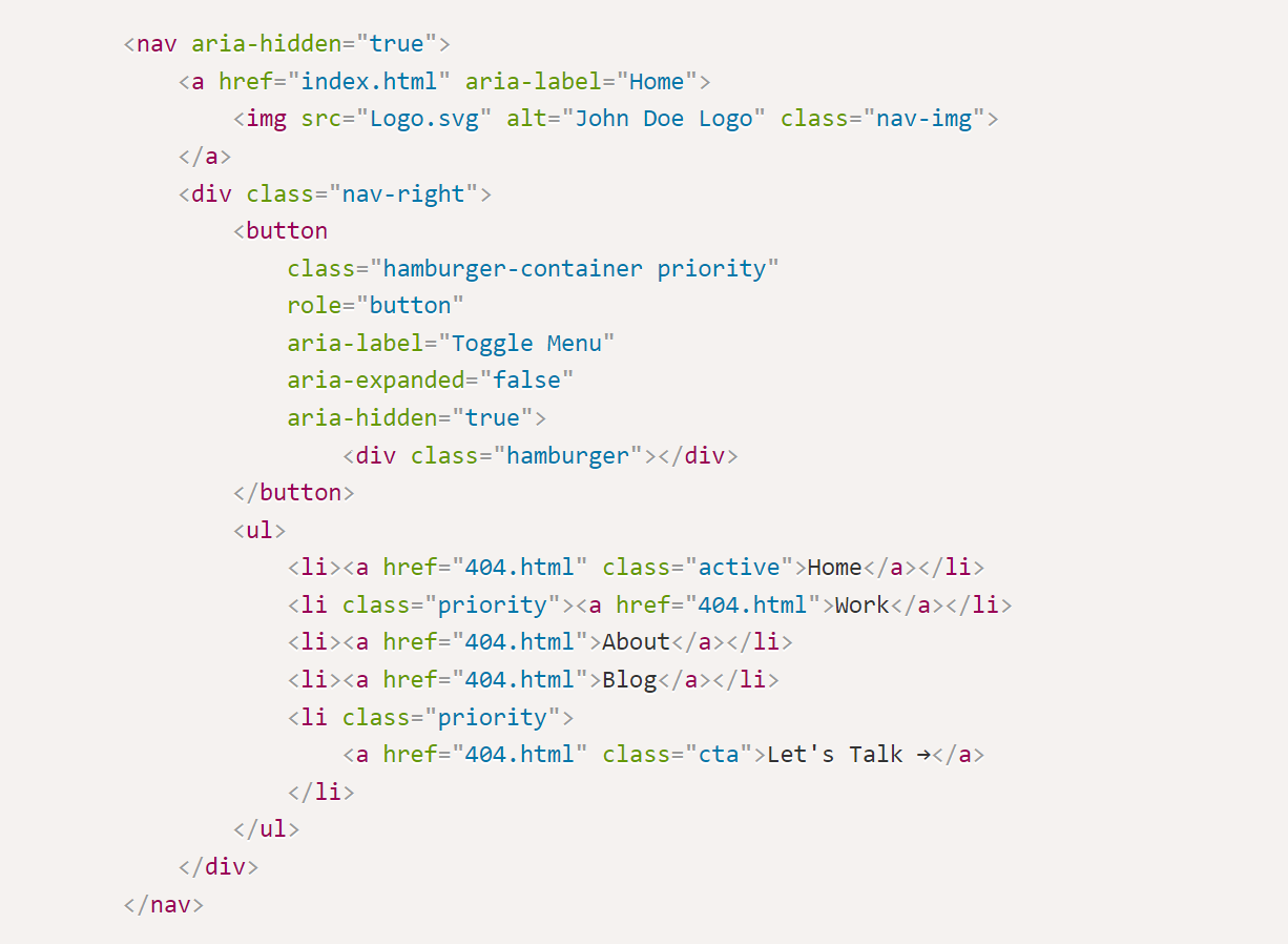 Source Code for the Updated Navigation Menu